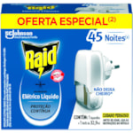 Repelente Elétrico Líquido Raid 45 Noites Aparelho e Refil de 32,9ml