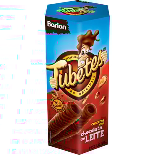 Rolinhos Tubetes Wafer Coberto com Chocolate 50g