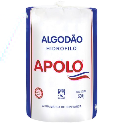 Rolo de Algodão Apolo Hidrófilo 500g