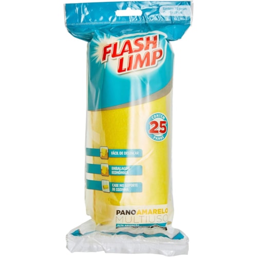 Rolo de Pano FlashLimp Multiuso 25Un