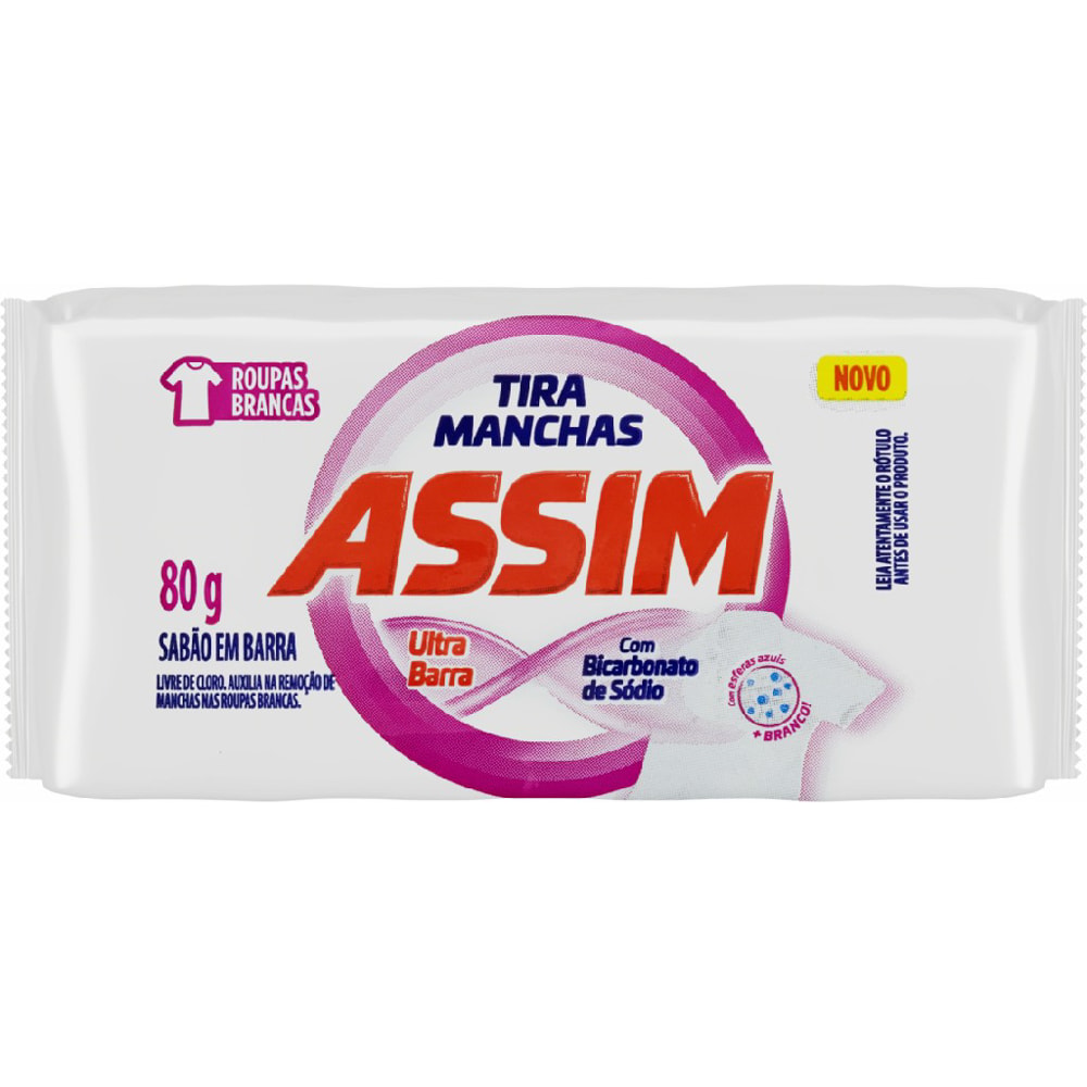 Sabão Assim Em Barra Para Roupas Brancas 80g - Destro