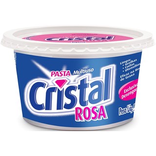 Sabão em Pasta Multiuso Cristal Rosa Limpeza Geral 500g