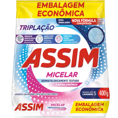 Sabão em Pó Assim Micelar 400g