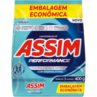 Sabão em Pó Assim Performance Embalagem Econômica 400g