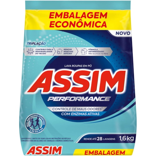 Sabão em Pó Assim Performance Embalagem Econômica 6Kg