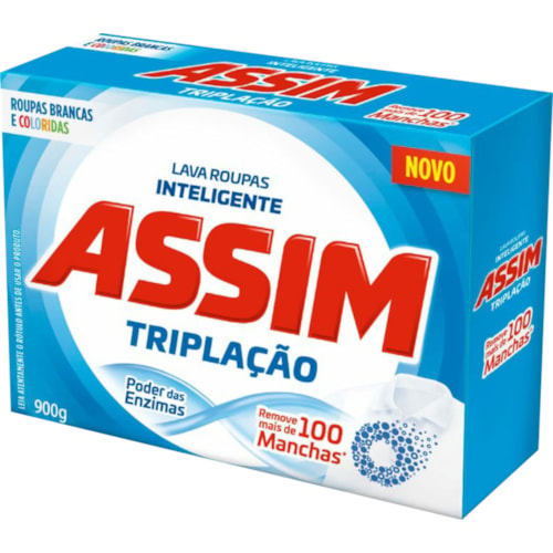 Sabão em pó Assim Tripla Ação 900g