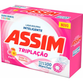 Sabão em pó Assim Tripla Ação Floral 900g