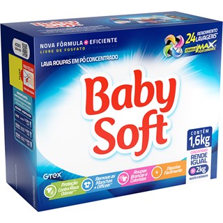 Sabão em Pó Baby Soft Concentrado Caixa 1,6Kg