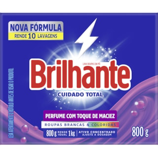 Sabão em Pó Brilhante Cuidado Total 800g