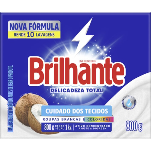 Sabão em Pó Brilhante Delicadeza Total 800g