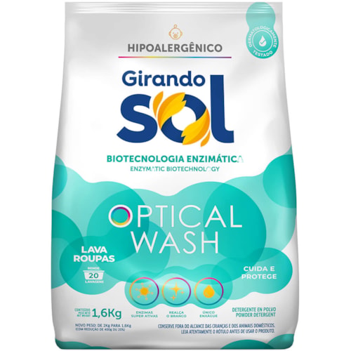 Sabão em Pó Girando Sol Hipoalergênico 1,6Kg - Destro