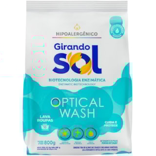 Sabão em Pó Girando Sol Optical Wash Sachet 800g