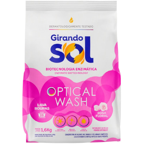 Sabão em Pó Girando Sol Rosa Floral Sachet 1,6kg