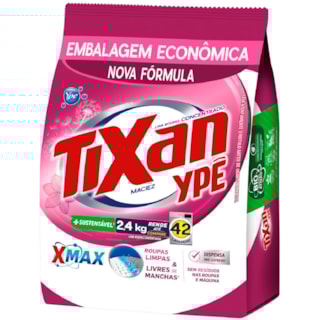 Sabão em Pó Tixan Ypê Maciez 8x2,4kg