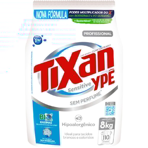 Sabão em Pó Tixan Ypê Sensitive 8kg