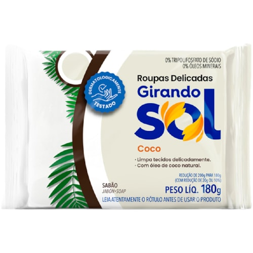 Sabão Girando Sol Coco 180g