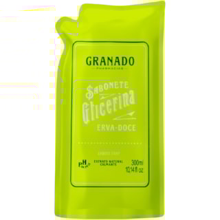 Sabão Líquido Granado Glicerinado Erva Doce Refil 300ml