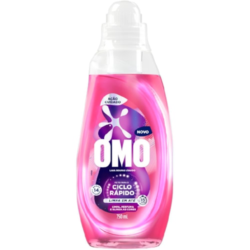 Sabão Líquido Omo Ciclo Rápido Ação Cuidado 750ml