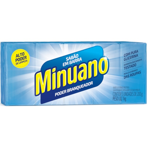 Sabão Minuano em Barra Azul 200g