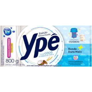 Sabão Ypê Em Barra Coco E Toque De Aveia 5X160g