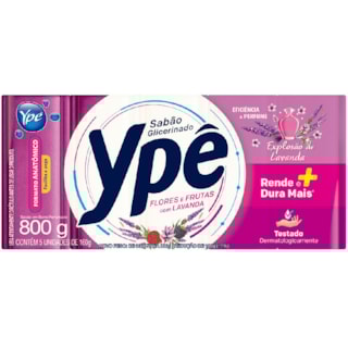 Sabão Ypê Glicerinado Flores e Frutas com Lavanda 12x800g