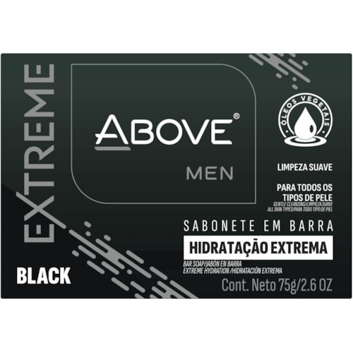Sabonete Above Men Extreme Black Em Barra 75g