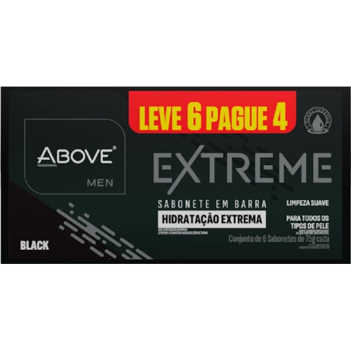 Sabonete Above Men Extreme Black em Barra 75g L6P4