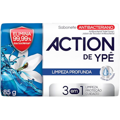 Sabonete Action de Ypê Limpeza Profunda Em Barra 85g