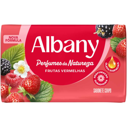 Sabonete Albany Frutas Vermelhas Barra 80g