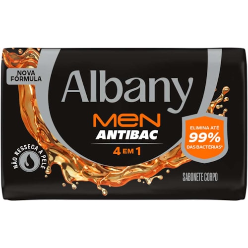 Sabonete Albany Masculino 4 em 1 em Barra 80g