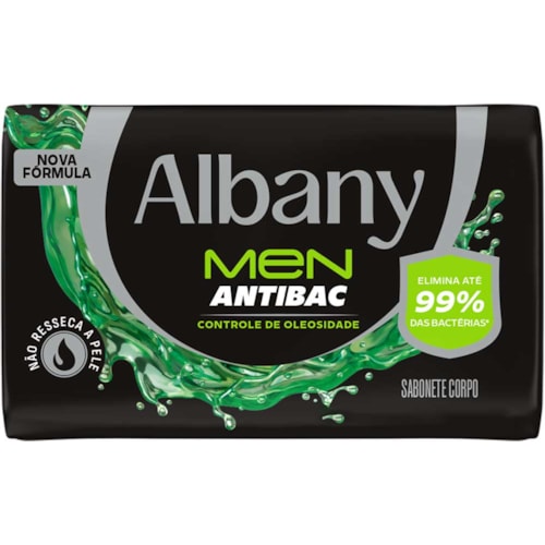 Sabonete Albany Masculino Controle de Oleosidade em Barra 80g