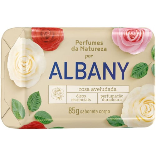 Sabonete Albany Rosa Aveludada Barra 85g