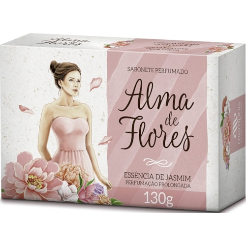 Sabonete Alma de Flores Essência de Jasmin Barra 130g