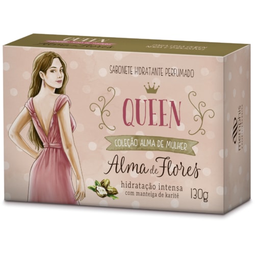 Sabonete Alma de Flores Queen em Barra 130g