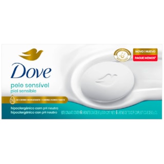 Sabonete em Barra Dove Pele Sensível 6x90g Leve + Pague -