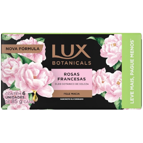 Sabonete em Barra Lux Botanic Rosas Francesas 6x85g Leve + Pague -