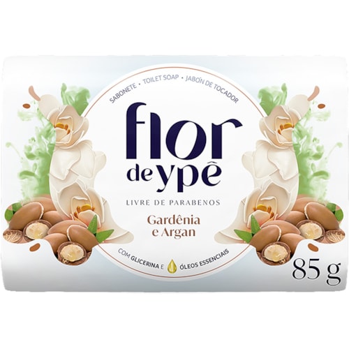 Sabonete Flor de Ypê Branco Gardênia e Argan 85g