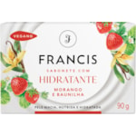 Sabonete Francis Com Hidratante Morango e Baunilha Barra 90g