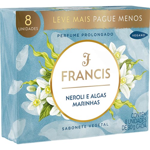Sabonete Francis Em Barra Neroli e Algas Marinhas 8x90g