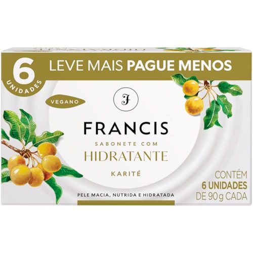 Sabonete Francis hidratante Karité 6Un 90g