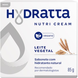 Sabonete Hidratante Hydratta Leite Vegetal Nutri Cream em Barra 85g