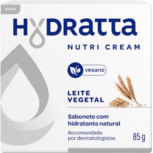 Sabonete Hidratante Hydratta Leite Vegetal Nutri Cream em Barra 85g