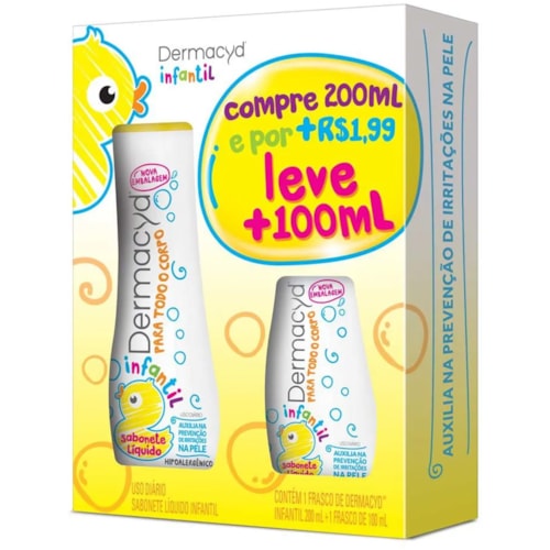 Sabonete Íntimo Dermacyd Infantil 200ml + 100ml