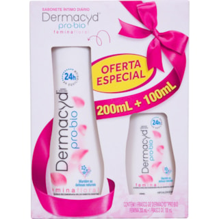 Sabonete Íntimo Dermacyd Pro Bio Femina Floral 200ml + 100ml