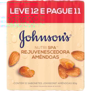 Sabonete Johnson's Amêndoas 80g Leve 12 Pague 11