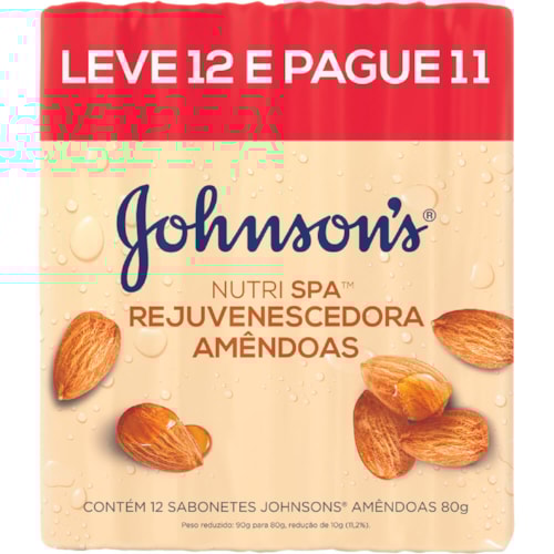 Sabonete Johnson's Amêndoas 80g Leve 12 Pague 11