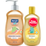 Sabonete Líquido Baruel Baby Glicerina 400ml + Shampoo Suave 210ml