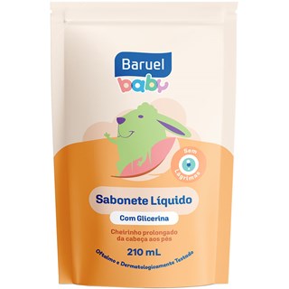 Sabonete Líquido Baruel Baby Glicerina Sachê Refil 210ml