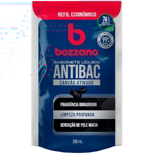 Sabonete Líquido Bozzano Carvão Ativado Refil 200ml