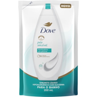 Sabonete Líquido Dove Pele Sensível Refil 200ml